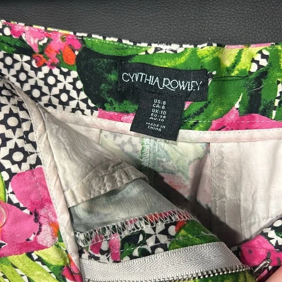 Cynthia Rowley, tropical shorts size 6 - Picture 2 of 3